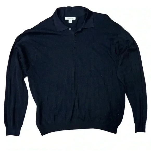 Pronto Uomo Men’s Silk and Cotton Blend Collared Polo Sweater Grid Knit Size XXL - Picture 3 of 8